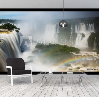 Picture of Waterfall Cataratas del Iguazu on Iguazu River Brazil